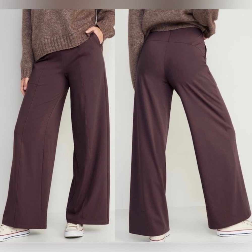 Old Navy Active PowerSoft High Rise Wide Leg Pants Plus Size Pull On